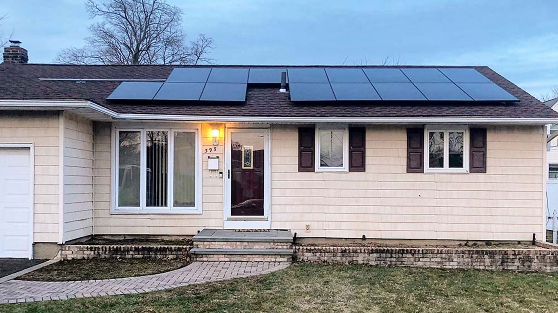 solar panels on home in long island